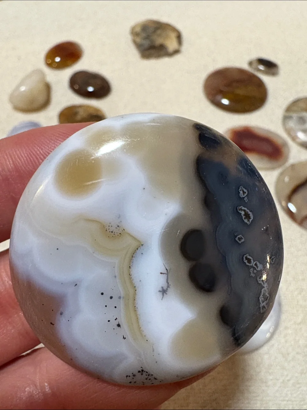 20pc Polished Agate & Jasper Cabochon Crystal Lot
